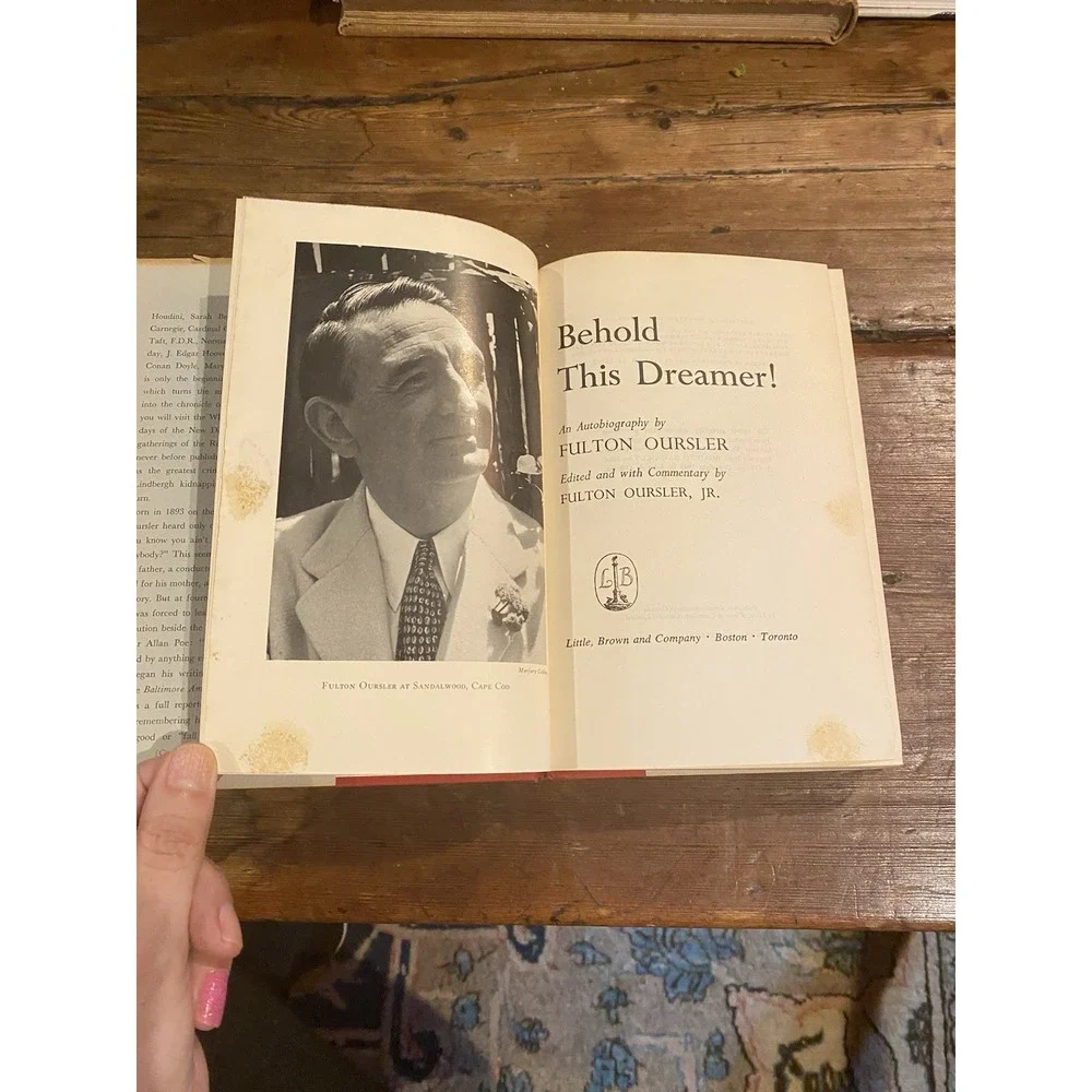 Fulton OURSLER / Behold This Dreamer 1964 By Son Autograph Director Greatest….